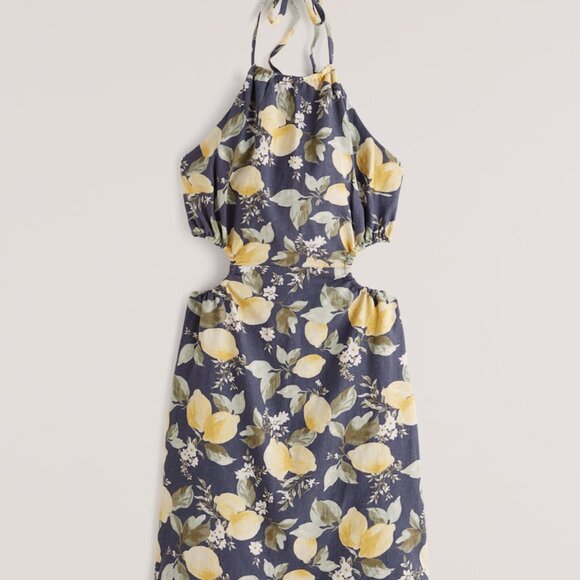 Abercrombie & Fitch Lemon Halter Cutout Dress - Picture 5 of 5